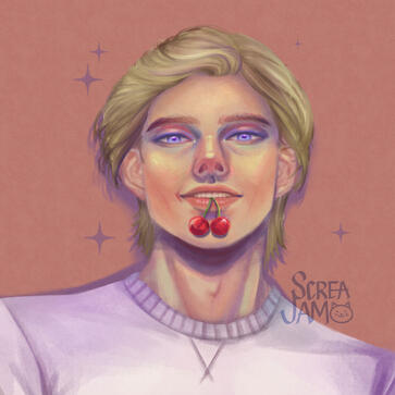 Cherry original art Cherry original art